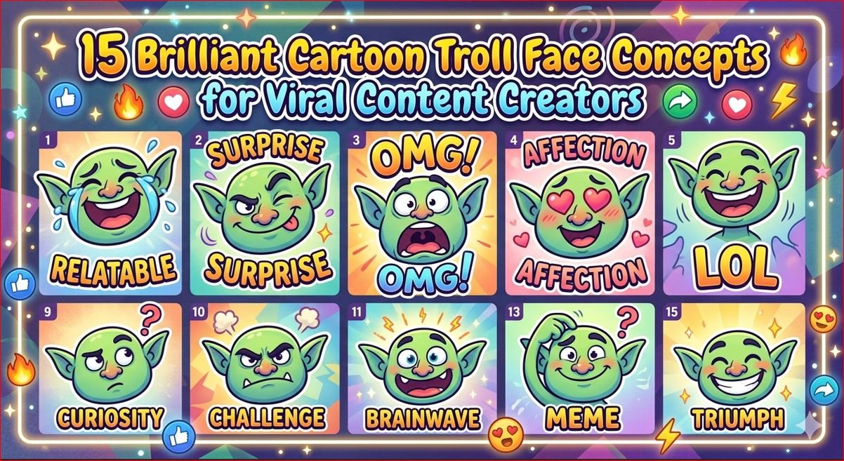 15 Brilliant Cartoon Troll Face Concepts for Viral Content Creators
