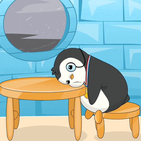 Bored Penguin GIF
