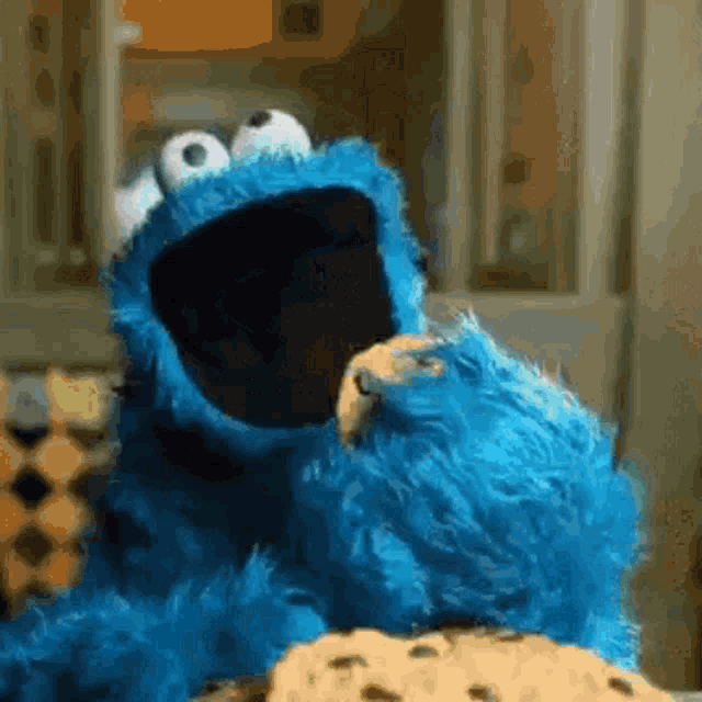 Champagne Barbie Cookie Monster GIF