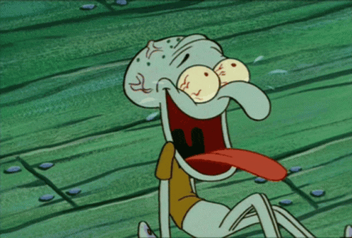 Crazy Squidward GIF