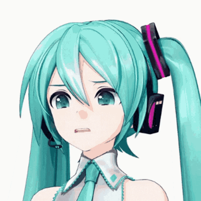 Disgusted Miku GIF