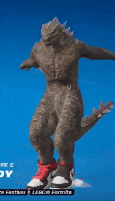 Godzilla Griddy GIF