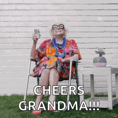 Grandma Cheers GIF