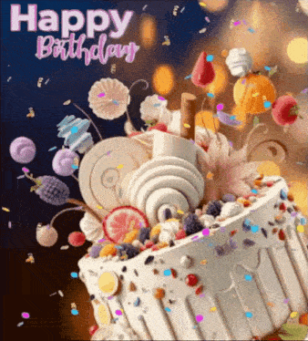 Happy Birthday Cake GIF