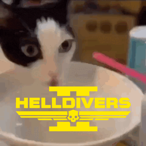 Helldivers 2 Cat Lick GIF