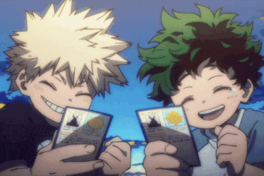 Izuku Midoriya Katsuki Bakugou GIF