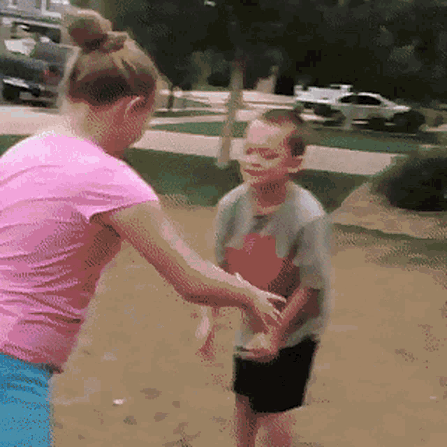 Kick Me Siblings Fight GIF