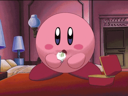 Kirby Eating A Ring Kirby Right Back At Ya GIF