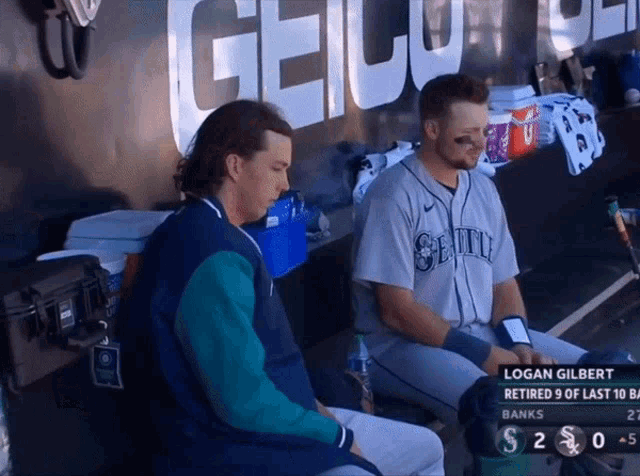 Logan Gilbert Cal Raleigh GIF
