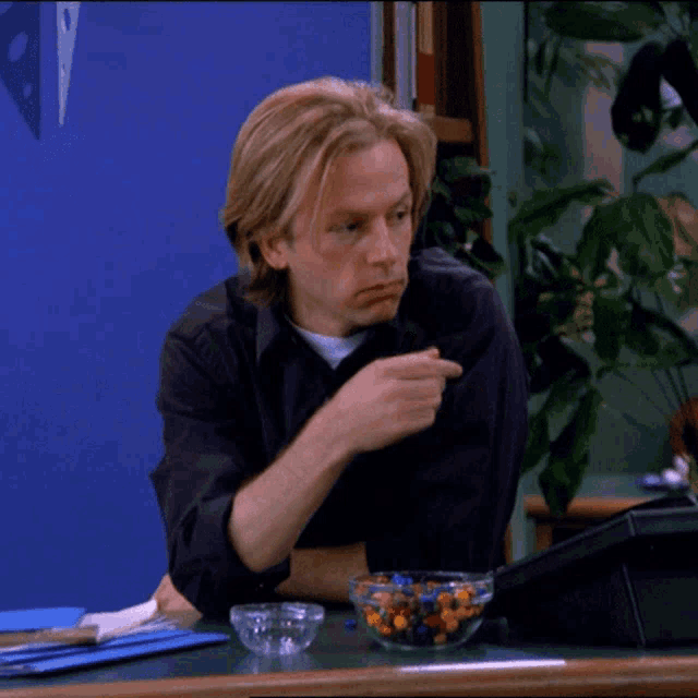 Pointing David Spade GIF
