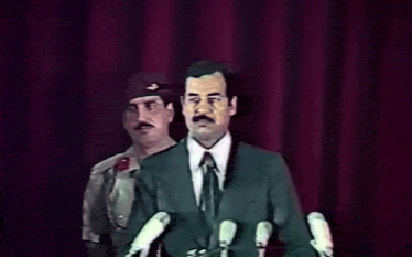 Saddam Hussein Calling Names GIF