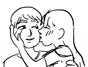 Sitting On Lap Kisses GIF