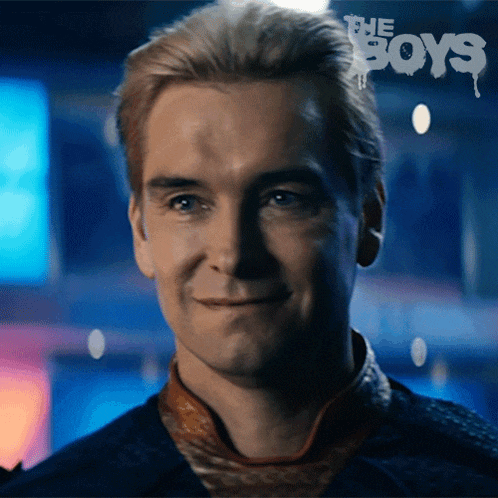Smiling Homelander GIF