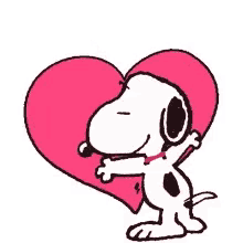 Snoopy Valentine Card GIF