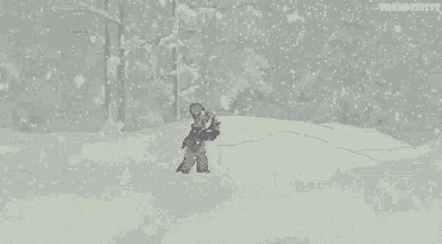 Snow Day Walk GIF