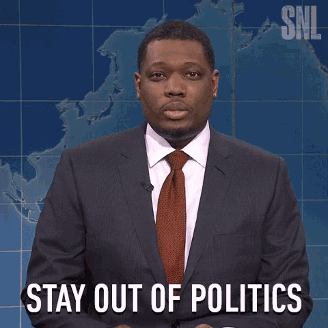 Stay Out Of Politics Michael Che GIF