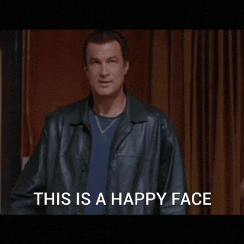 Steven Seagal Happy GIF