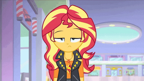 Sunset Shimmer Not Amused GIF