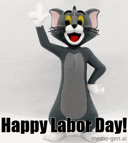 Tom Cat Happy Labor Day GIF