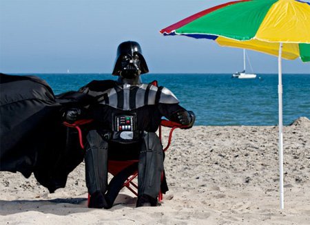 Darth Vader At The Beach Meme Template