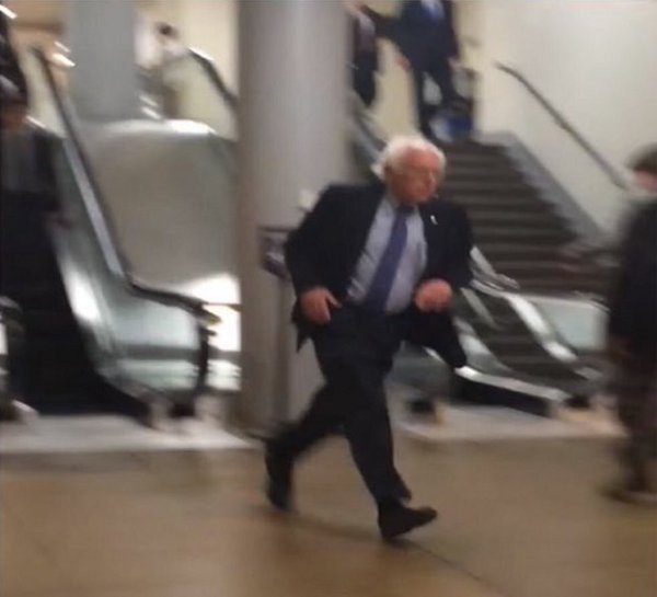 Bernie Sanders Running Meme Template