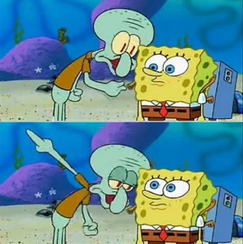Squidward Pointing Meme Template