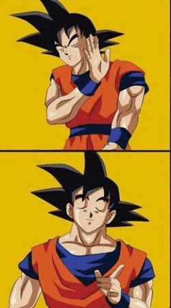 Goku Drake Meme Template