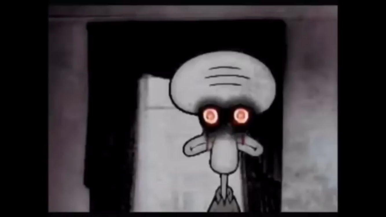 Red Mist Squidward Meme Template