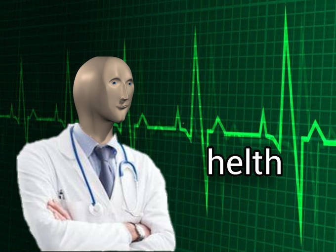 Stonks Helth Meme Template