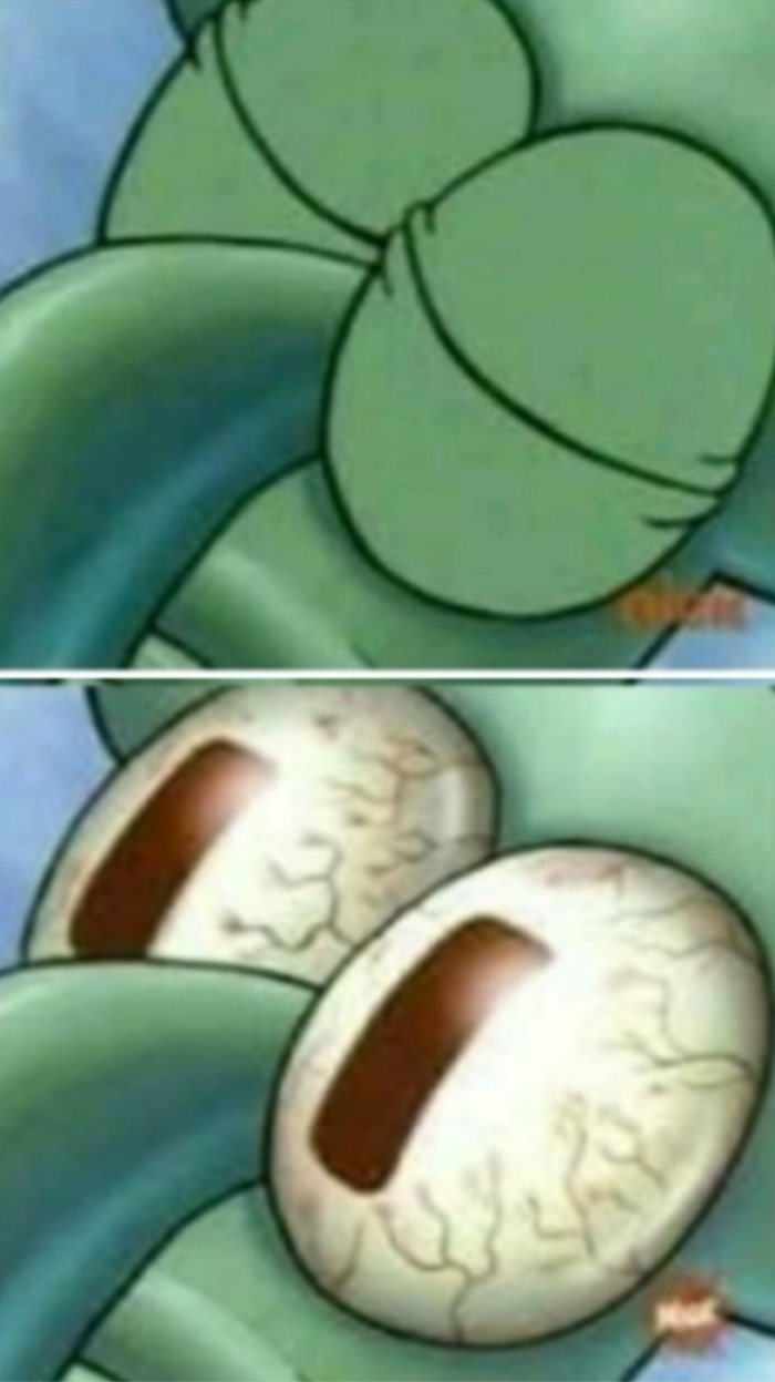 Squidward Eyes Meme Template