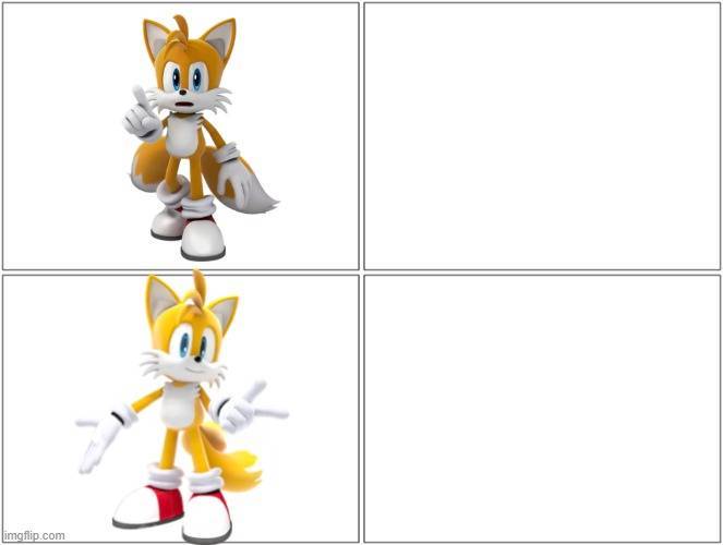 Tails Drake Meme Template