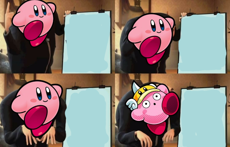 Kirby Gru Meme Template