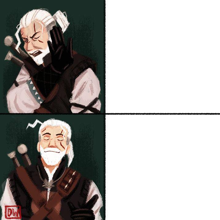 Geralt Drake Meme Template