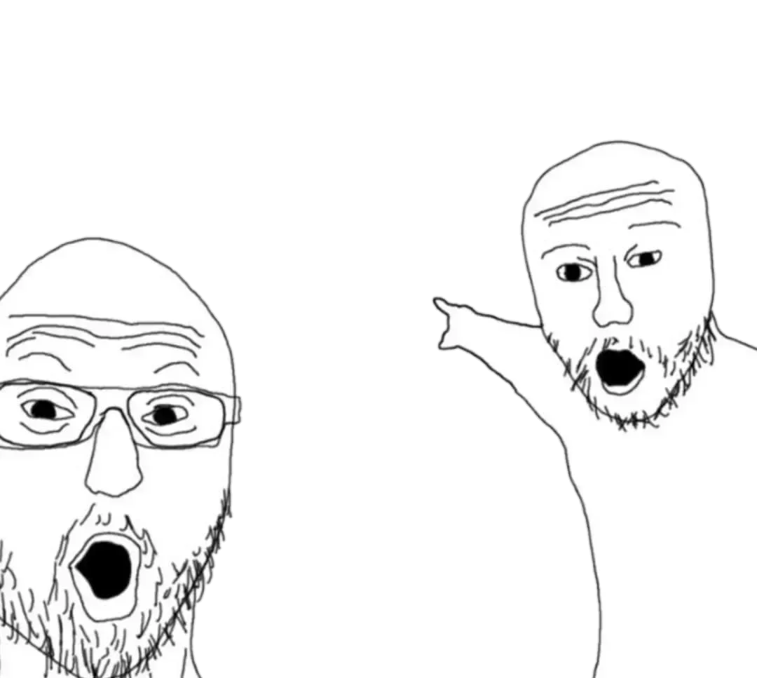 Wojak Pointing Men Meme Template