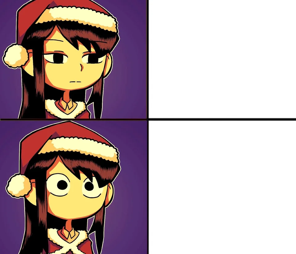 Santa Komi Drake Meme Template
