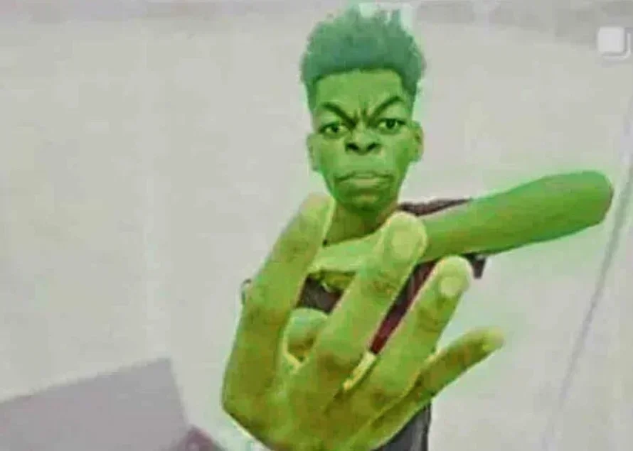 Beast Boy Holding Up 4 Fingers Meme Template
