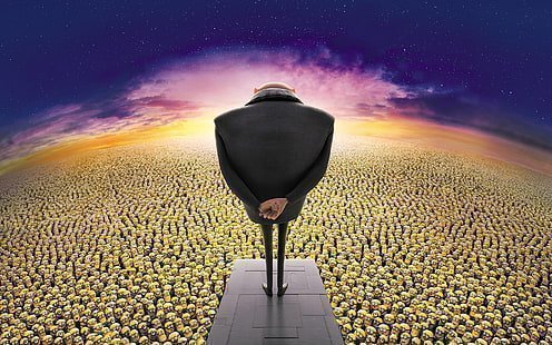 Gru Standing Over Minions Meme Template