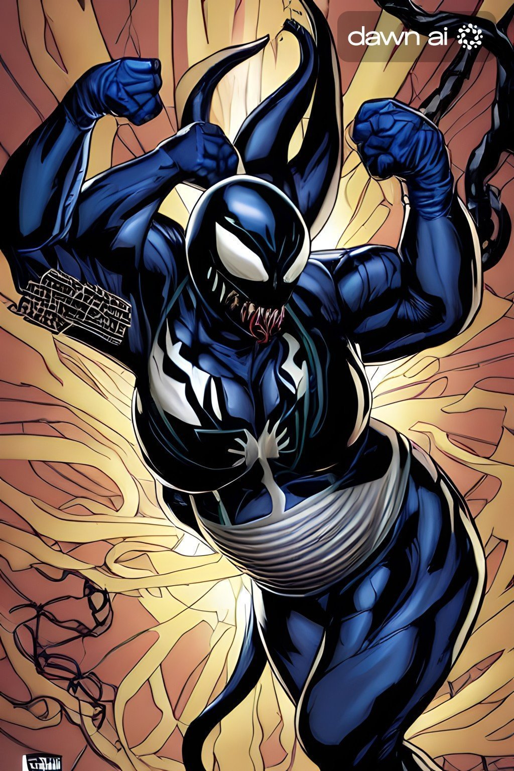 AI generate Lady Venom Success Meme Template