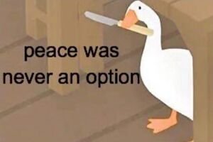 Peace Was Never An Option Meme Template
