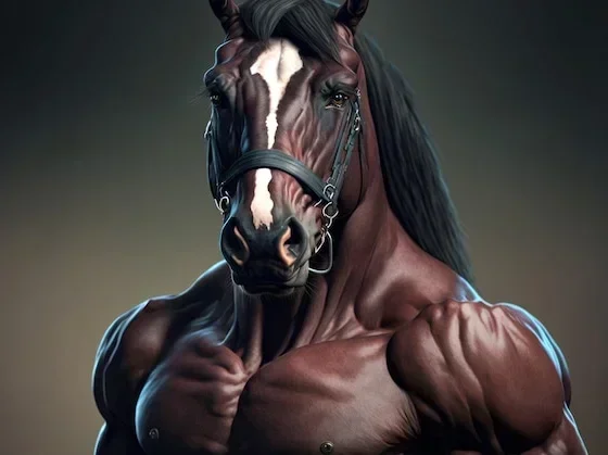 Muscle Horse Meme Template