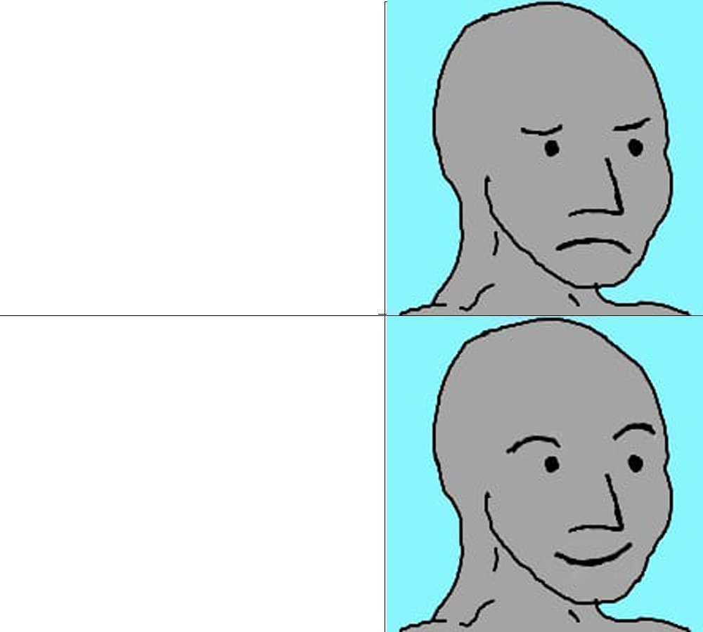 Wojak Sad Then Happy Meme Template | General Template Download | Memes.co.in