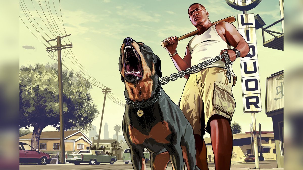 GTA Dog on Leash Meme Template