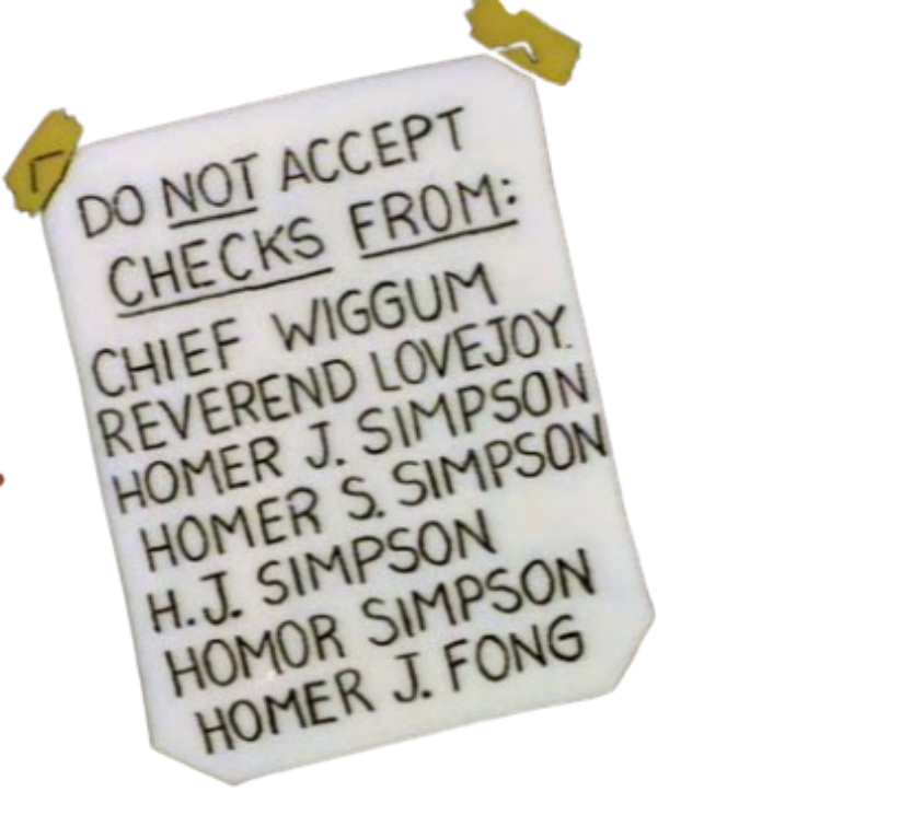 Do Not Accept Checks Meme Template