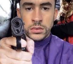 Bad Bunny With Gun Meme Template