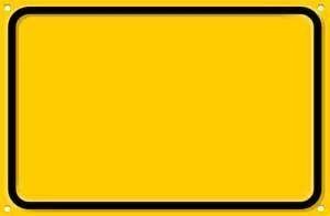 Blank Yellow Sign Meme Template
