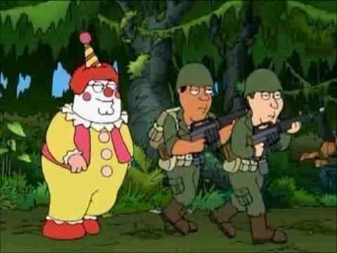 Family Guy Clown Soldier Meme Template