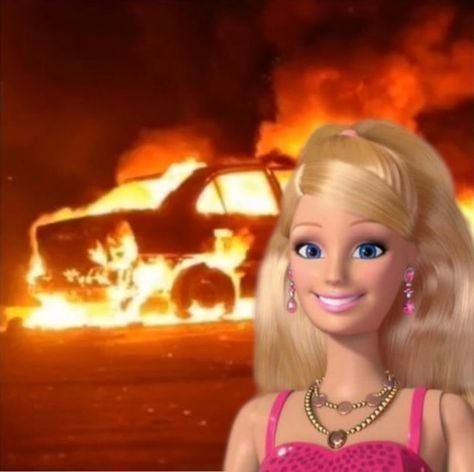 Fire Barbie Meme Template