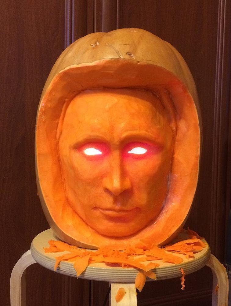 Halloween Putin Pumpkin Meme Template