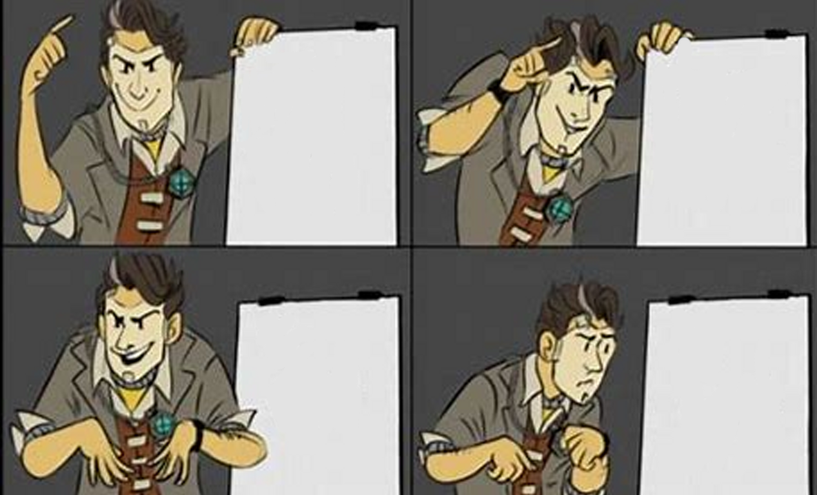 Handsome Jack Gru Meme Template