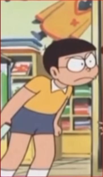 Nobita Suspicious Meme Template